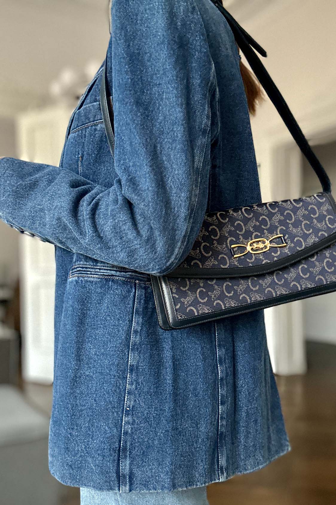 Celine Logo C Macadam Carriage 2-way Bag - obrazek 2