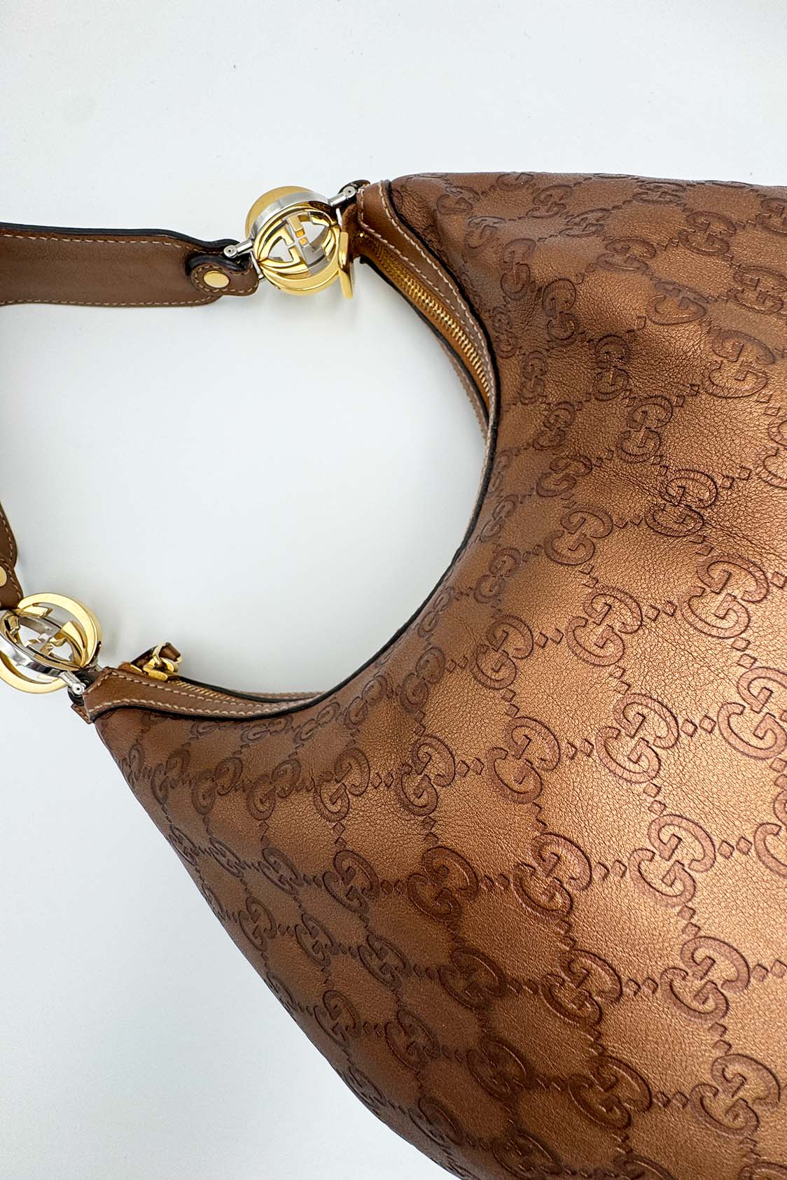 Gucci GG Guccissima Twins Leather Hobo - obrazek 4