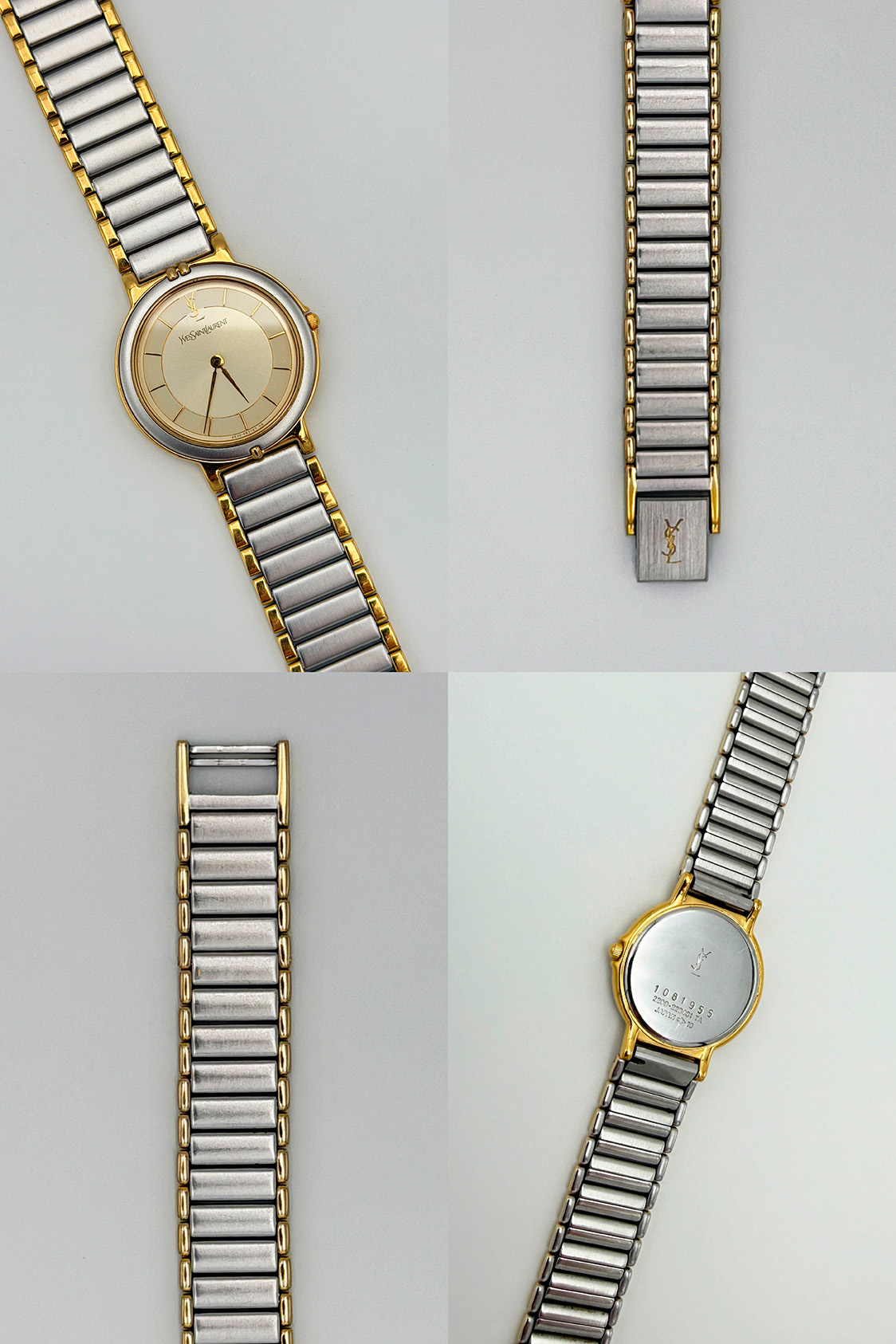 Vintage zegarek YSL złota tarcza 24 mm - obrazek 4