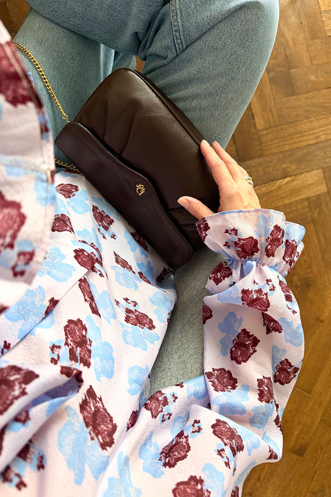 Dior Brown Leather Clutch - obrazek 2