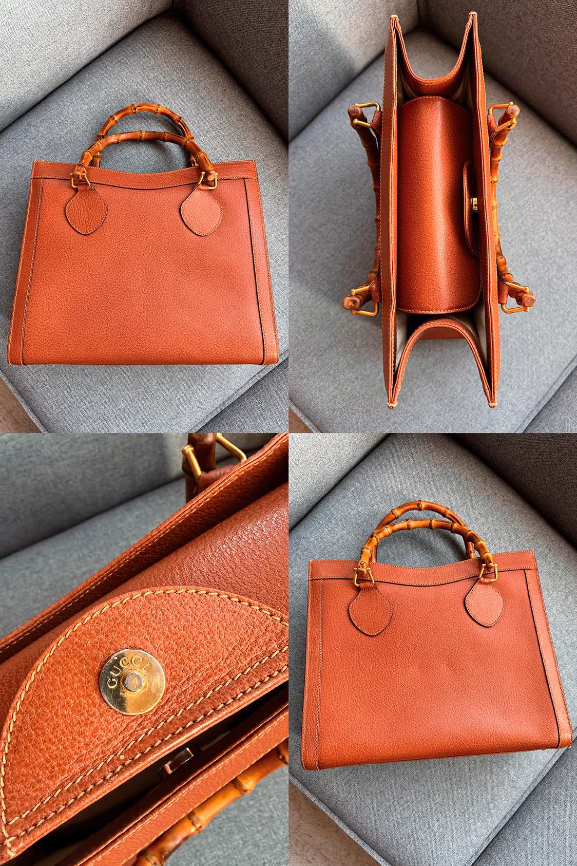 Gucci Diana Bamboo Tote - obrazek 3