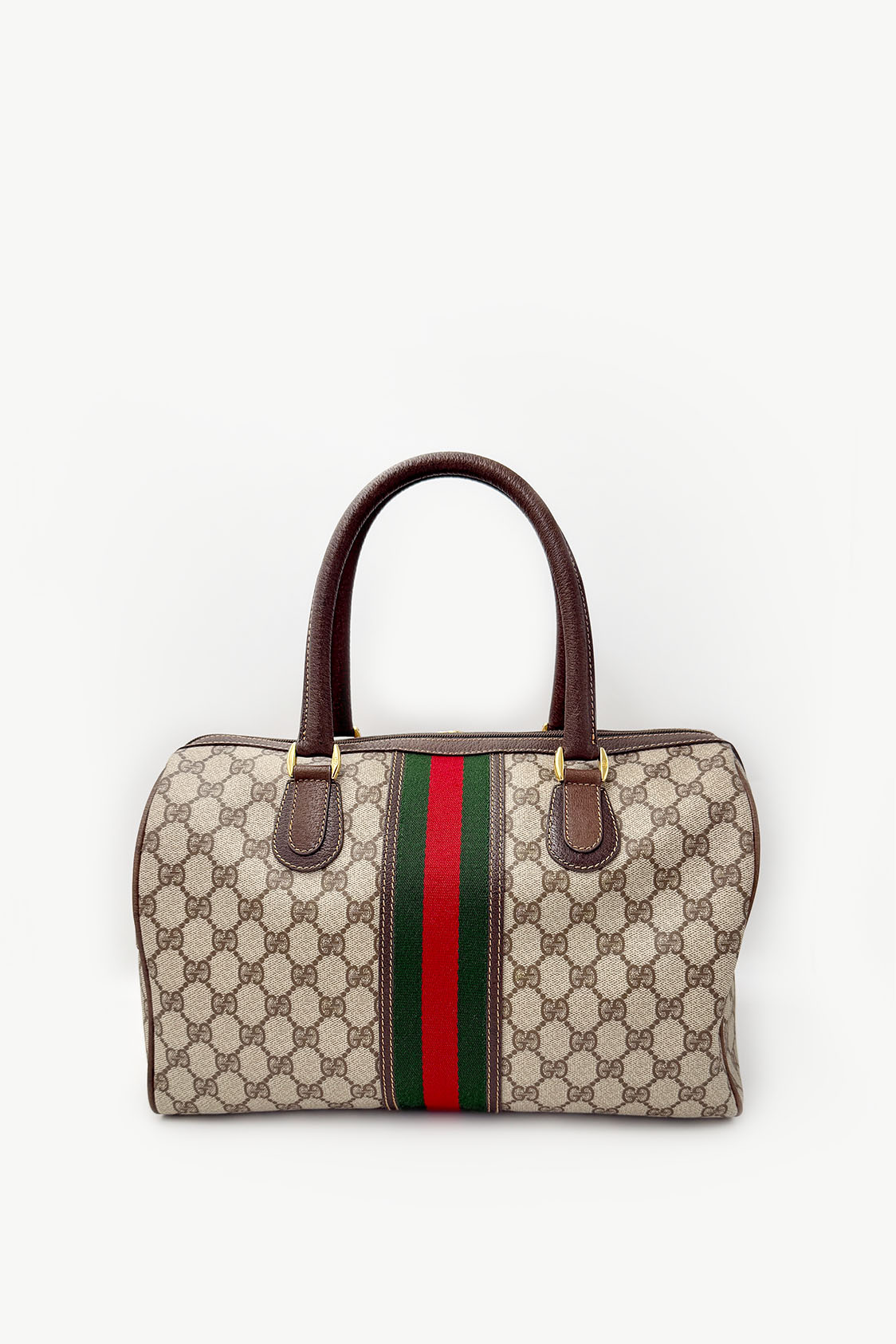 Gucci GG Supreme Web Boston Bag - obrazek 2